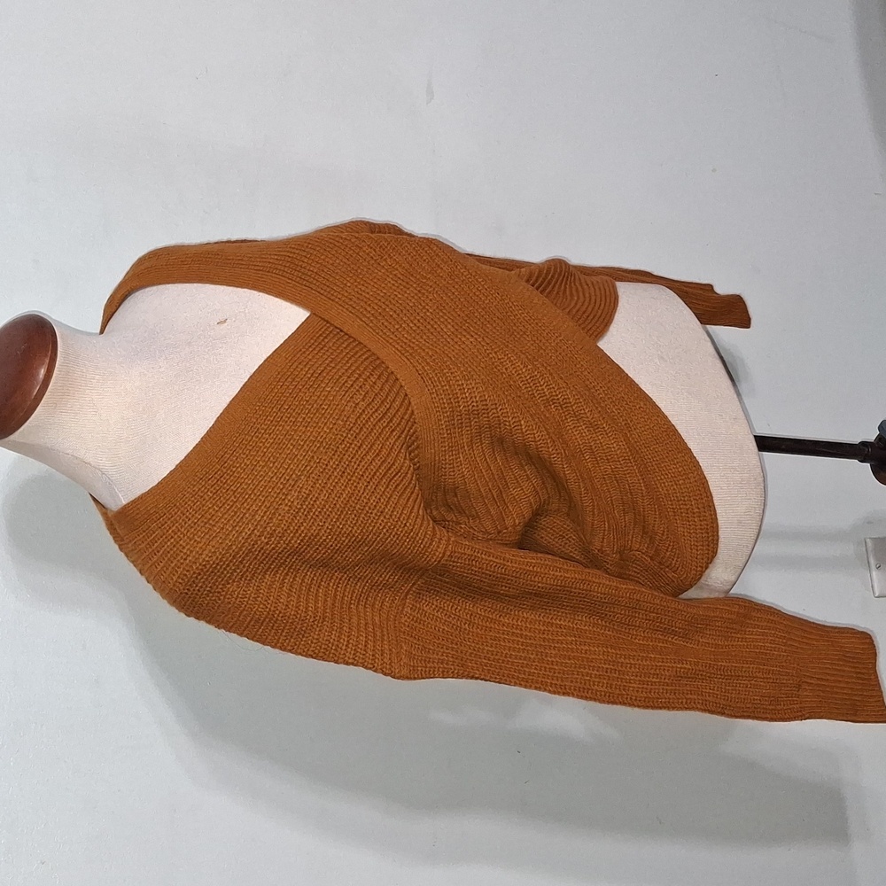 Beautiful Burnt Sienna Brown Sweater- W Sz Large - Picture 3 of 6